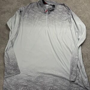 Gill Men's 4XL Long Sleeve Quarter Zip Pullover Lightweight Gray